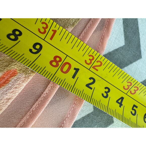 Pendleton Peach Floral Chiffon Midi Skirt – Size M - Picture 4 of 4